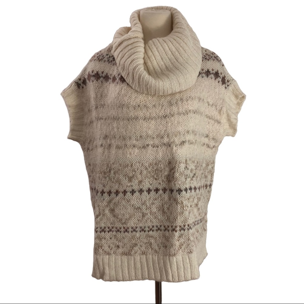 FREE PEOPLE Cowl Neck Short Sleeve Sweater
